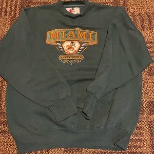 90’s Miami Hurricanes Crewneck XL